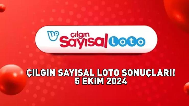 ÇILGIN SAYISAL LOTO SONUÇLARI AÇIKLANDI 5 EKİM 2024 Milli Piyango 271.730.366,60 TL büyük ikramiyeli Çılgın Sayısal Loto sonuçları ekranı