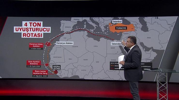 4 TON UYUŞTURUCU ELE GEÇİRİLDİ Zehir dolu geminin rotası CNN TÜRKte