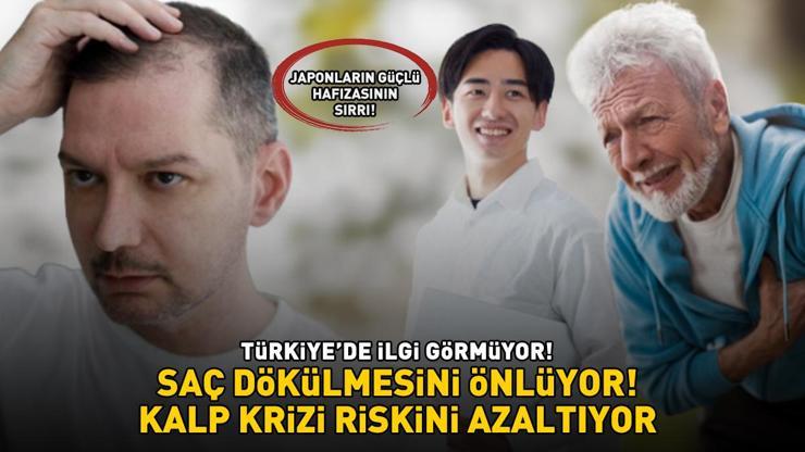 Türkiyede ilgi görmüyor Japonların güçlü hafızasının sırrı Saç dökülmesini önlüyor, kalp krizi riskini azaltıyor