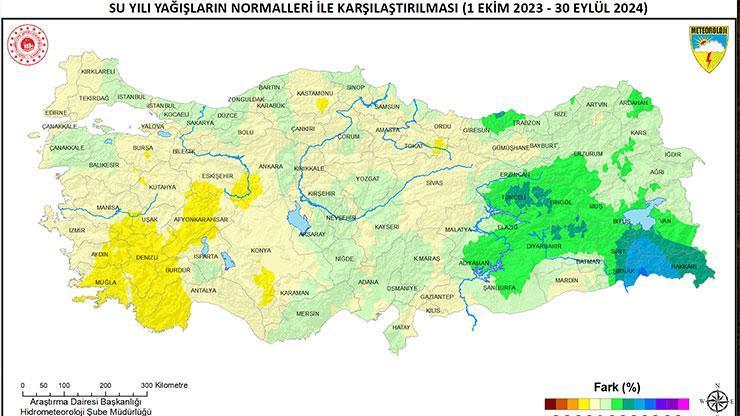 Yağışlar en fazla Doğu Anadoluda arttı, Egede azaldı