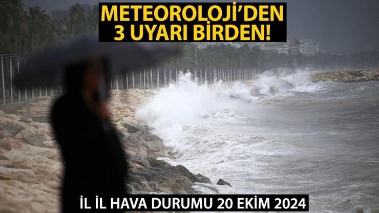 METEOROLOJİ UYARDI Kuvvetli rüzgar, yağış ve zirai don... İşte 20 Ekim 204 hava durumu