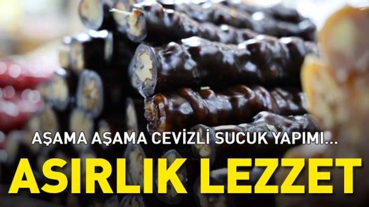 Asırlık lezzet; Üzüm ve cevizden yapılıyor, çerez olarak tüketiliyor... AŞAMA AŞAMA CEVİZLİ SUCUK YAPIMI