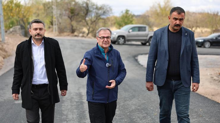 Hacılar'da yol yapım çalışmaları devam ediyor