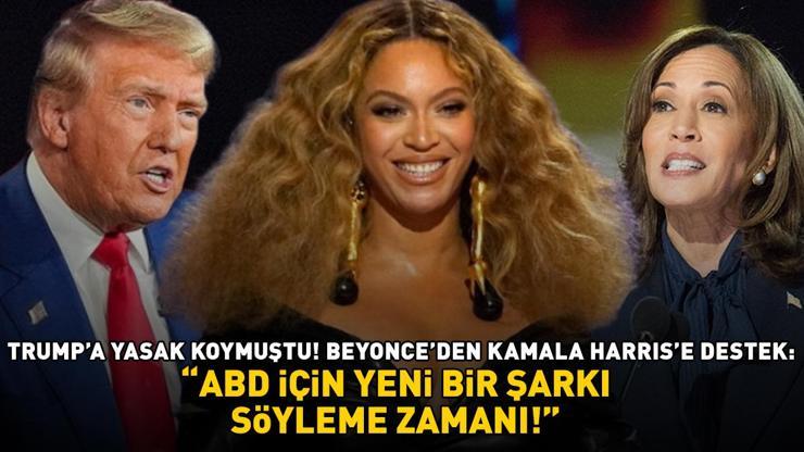 Trumpa yasak koymuştu Beyonceden ABD Başkan adayı Kamala Harrise destek Amerika için yeni bir şarkı söyleme zamanı