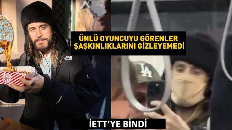 Ünlü oyuncu ve şarkıcı otobüse bindi Altın Küre alan Leto İETTyle gezdi