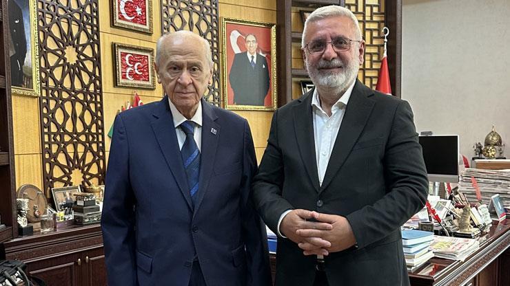 MHP lideri Bahçeli, Mehmet Metiner ile görüştü