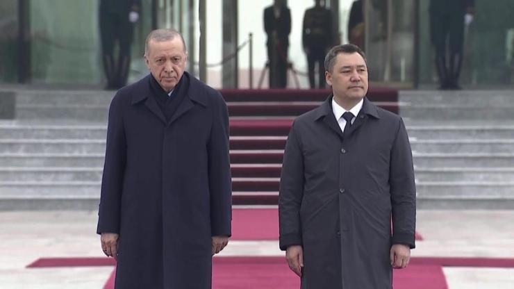 SON DAKİKA Cumhurbaşkanı Erdoğan Kırgızistanda