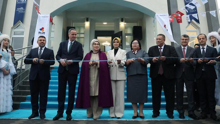 Emine Erdoğan Bilim Bişkek İnovasyon Merkezinin açılışını yaptı