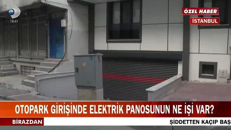 Otopark girişinde elektrik panosunun ne işi var