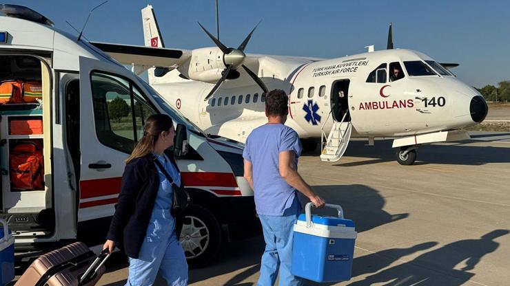 TSKya ait ambulans uçak bu kez organ nakli için havalandı