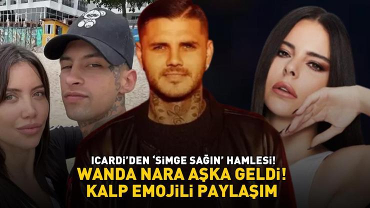 Galatasarayın yıldızı Icardi, Simge Sağını takibe almıştı Wanda Nara ile sevgilisi aşka geldi KALP EMOJİLİ PAYLAŞIM