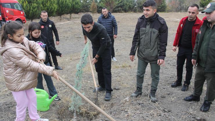 Manyas'ta 340 fidan toprakla buluştu