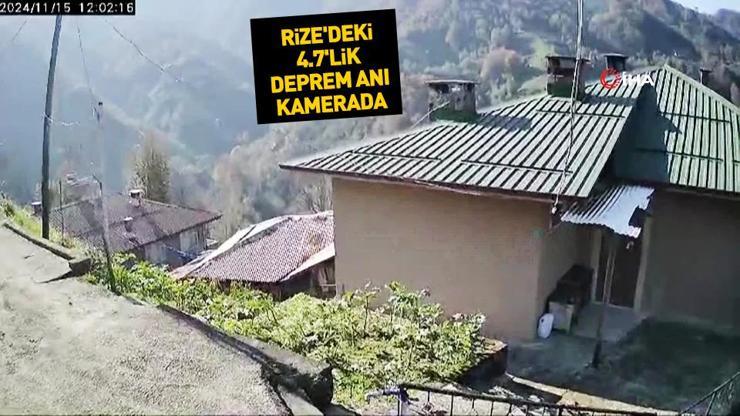 SON DAKİKA HABERİ: Rizedeki 4.7lik deprem anı kamerada | Video Haber