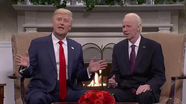 ABDde komedi şovu Trump-Biden görüşmesini böyle tiye aldı | Video Haber