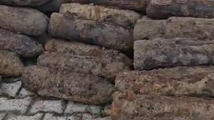 Gelibolu'da patlamamış 50 top mermisi bulundu Gelibolu'da patlamamış 50 top mermisi bulundu