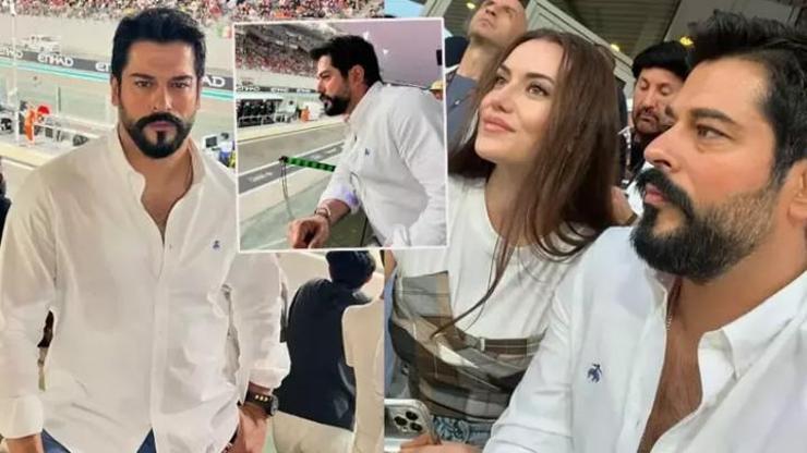 Formula 1 heyecanı Burak Özçivit ve Fahriye Evcen Abu Dabide