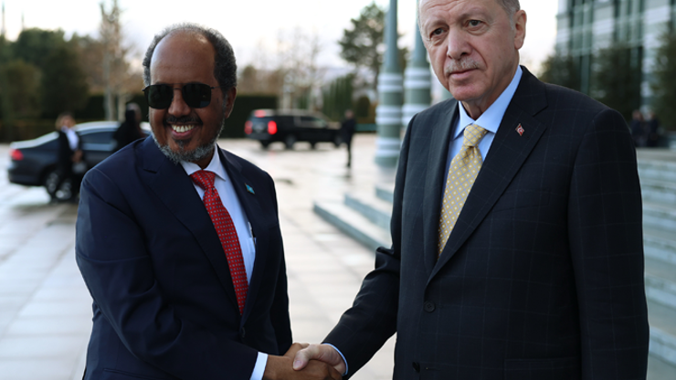 Cumhurbaşkanı Erdoğan, Somali Cumhurbaşkanı Mahmud ile görüştü