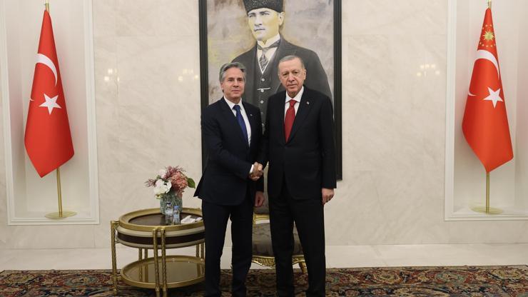 Cumhurbaşkanı Erdoğan, ABD Dışişleri Bakanı Blinken'i kabul etti
