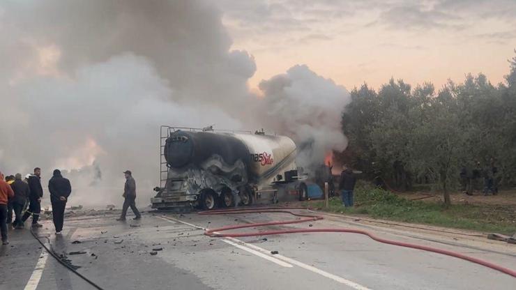 Bursada feci kaza Tanker böyle patladı: 1 kişi hayatını kaybetti