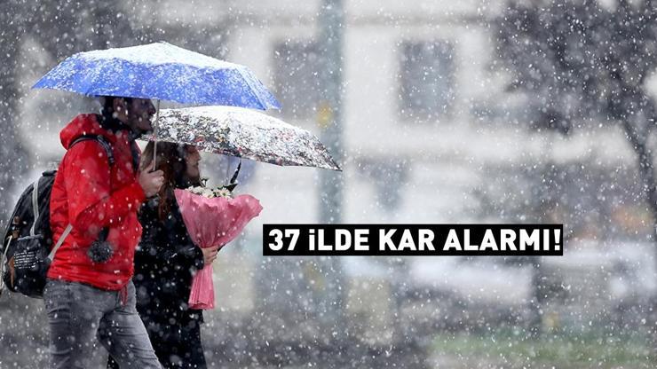 Dikkat Meteoroloji tarih verip uyardı... 37 ilde kar, İstanbulda sarı alarm