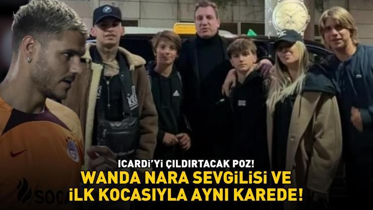 AMAN GALATASARAYIN YILDIZI ICARDİ GÖRMESİN Wanda Nara, sevgilisi L-Gante ve ilk kocasıyla aynı karede