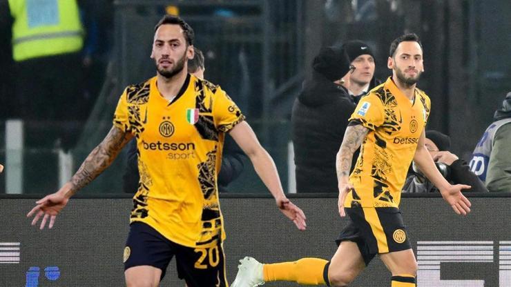 İtalyada Hakan Çalhanoğlu şov Inter galibiyetinde parladı...