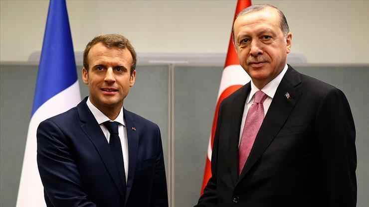 SON DAKİKA... Cumhurbaşkanı Erdoğan, Macron ile görüştü