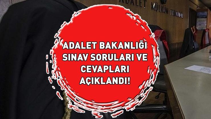 ADALET BAKANLIĞI SINAV SORULARI VE CEVAPLARI 2024 | Hakimlik ve savcılık Adalet Bakanlığı sınav soruları ve cevap anahtarı PDF İNDİR