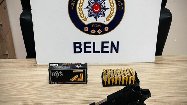 Belen'de ruhsatsız tabanca ve mühimmat ele geçirildi Belen'de ruhsatsız tabanca ve mühimmat ele geçirildi