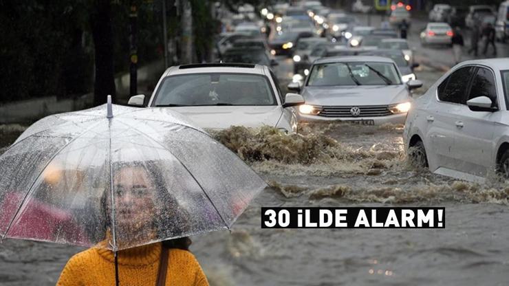 Dikkat Meteoroloji listeyi açıkladı... 6 ilde turuncu 24 ilde sarı alarm