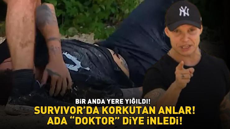 Survivor 2025te panik dolu anlar Bir anda yere yığıldı ADA DOKTOR DİYE İNLEDİ