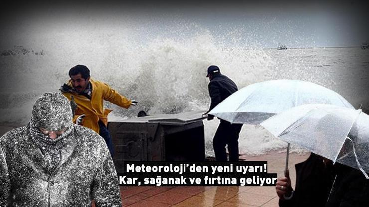 Son dakika | Dikkat Meteoroloji’den yeni uyarı Kar, sağanak ve fırtına alarmı