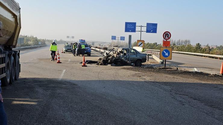 Konya'da otomobil, TIR'la çarpıştı: 1 ölü, 1 yaralı Konya'da otomobil, TIR'la çarpıştı: 1 ölü, 1 yaralı