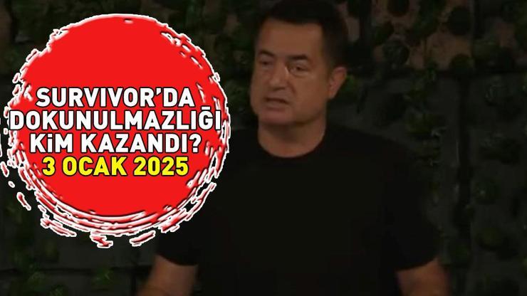 SURVIVORDA DOKUNULMAZLIK OYUNUNU KAZANAN TAKIM 3 OCAK 2025: Survivorda dokunulmazlık oyununu kim kazandı, hangi takım