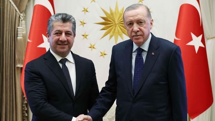 IKBY Başbakanı Ankara’da: Cumhurbaşkanı Erdoğan, Mesrur Barzani’yi kabul etti