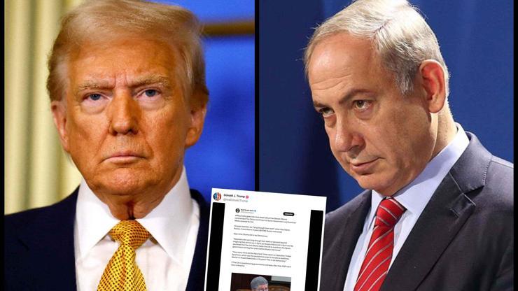 Trumpın alıntıladığı paylaşımda şok detay Videoda Netanyahuya yönelik küfür var...