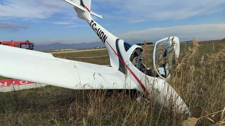 SON DAKİKA Bursa’da pistten çıkan eğitim uçağının pilotu yaralandı | Video Haber