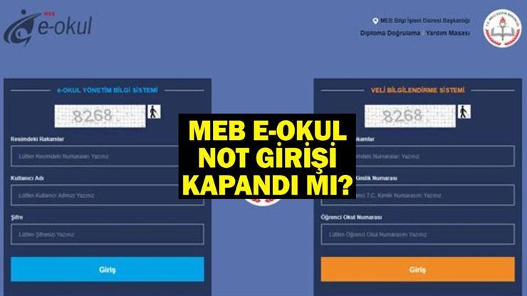 e-OKUL KAPANDI MI e-Okul not girişi ne zaman kapanıyor 2025