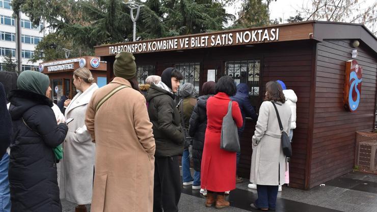 Trabzonspordan kadın taraftarlara özel 20 liralık bilet Gişede yoğunluk oluştu...