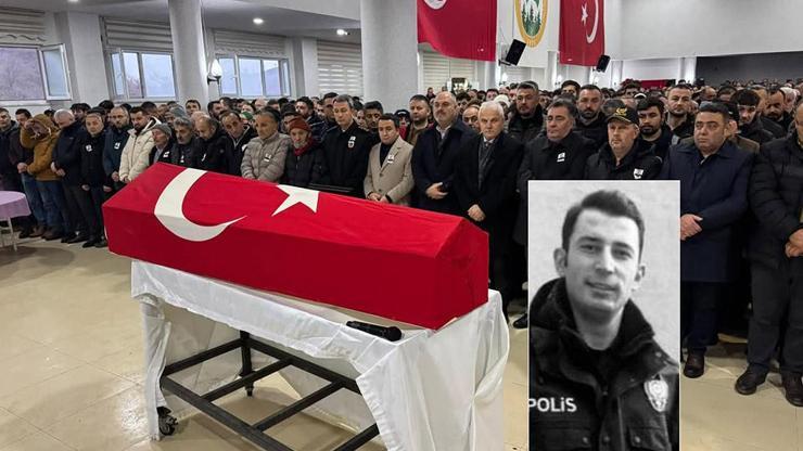 Bebeğine süt götürürken hayatını kaybeden polis, son yolculuğuna uğurlandı