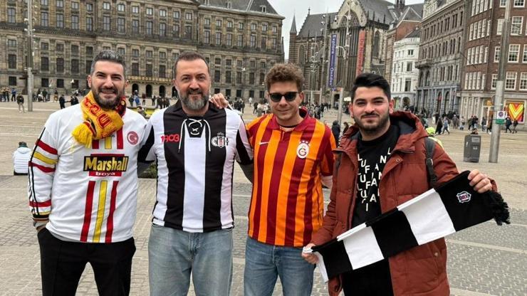 Galatasaraylı ve Beşiktaşlı taraftarlar, Hollandada buluştu