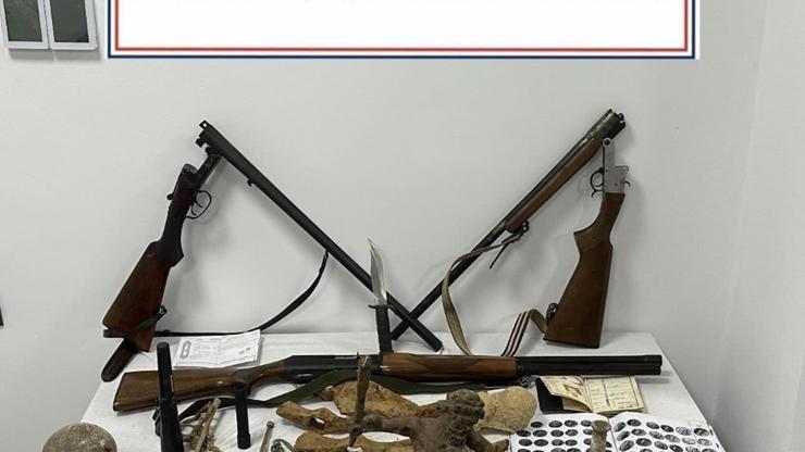 Denizli'de tarihi eser kaçakçılığı operasyonu; 2 gözaltı