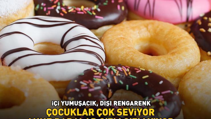 İÇİ YUMUŞACIK, DIŞI RENGARENK Donut dediğin böyle olur Çocuklar çok seviyor, anne babalar gizli gizli yiyor