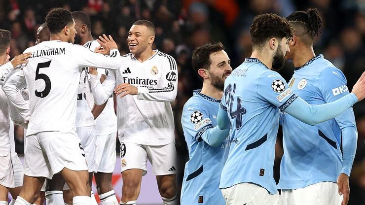 UEFA Şampiyonlar Liginde dev maç Real Madrid, Manchester Citye karşı...