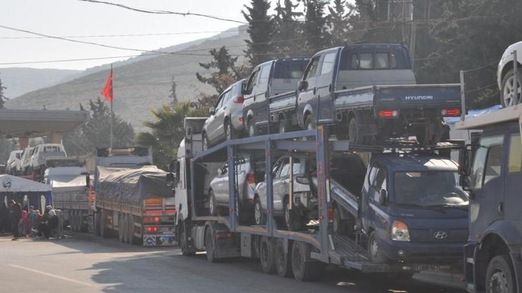 Transit geçiş ile Suriyeye sıfır ve ikinci el araç sevkiyatı rekor kırdı