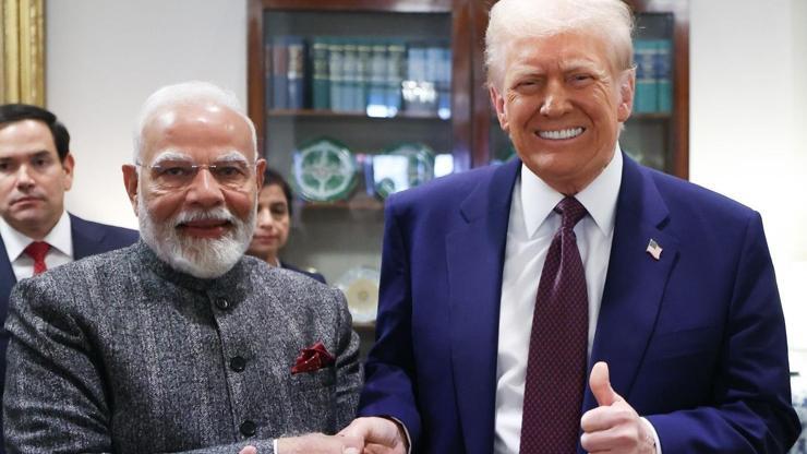 Trump, Hindistan Başbakanı Modiyi Beyaz Sarayda ağırladı