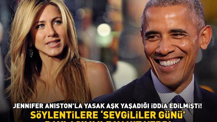 Jennifer Anistonla yasak aşk yaşadığı iddia edilmişti Barack Obamadan Sevgililer Günü paylaşımı: HALA NEFESİMİ KESİYORSUN