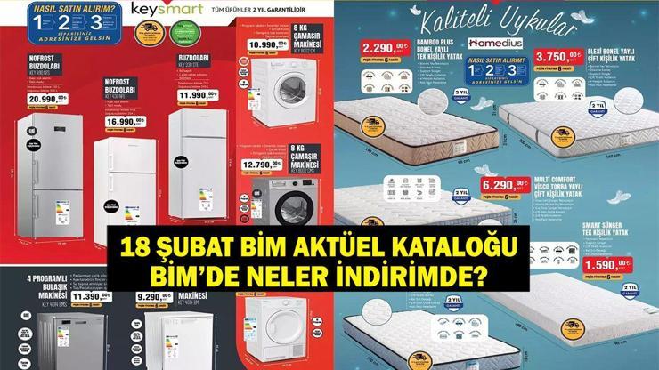 18 ŞUBAT BİM AKTÜEL ÜRÜNLERİ 18-19 Şubat BİM Aktüel Kataloğunda Neler İndirimde  Beyaz Eşyadan Tek ve Çift Kişilik Yataklara Onlarca Ürün...