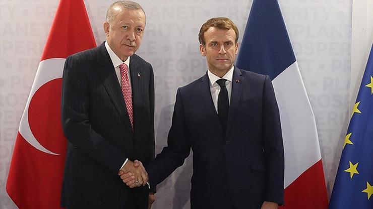 Cumhurbaşkanı Erdoğan Fransa Cumhurbaşkanı Macron ile görüştü