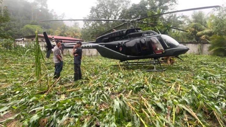 Honduras Devlet Başkanı Castronun helikopteri acil iniş yaptı